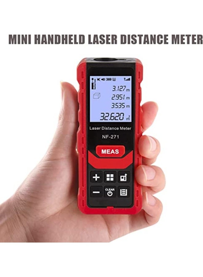 مقياس المسافة بالليزر DMG TECH، مقياس رقمي محمول باليد 50م/165 قدم، تحويل وحدات م/إنش/قدم، شاشة LCD مضيئة، قياس المسافة، قانون فيثاغورس، المساحة والحجم - Image 3