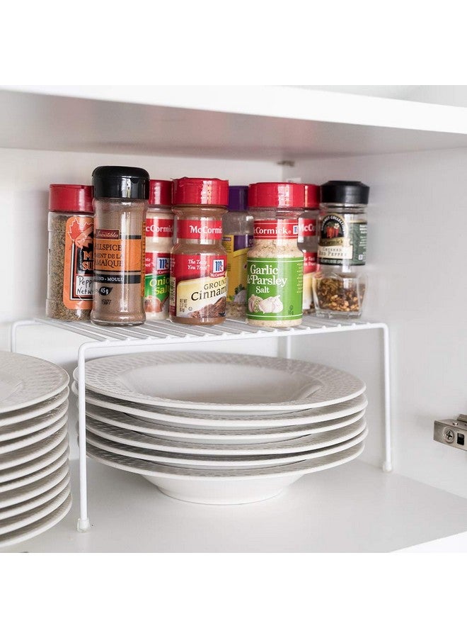 Evelots Kitchen Cabinet Wire Shelf Organizer/Rack - 4 Pack Sturdy Metal Shelf Risers - Double Your Counter Space - Great for Kitchen, Freezer, Pantry and Bathroom - Rustproof - White - Image 3