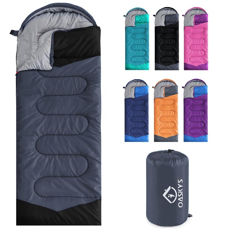 oaskys Camping Sleeping Bag - 3 Season Warm & Cool Weather - Summer Spring Fall Lightweight Waterproof for Adults Kids - Camping Gear Equipment, Traveling, and Outdoors - Image 1