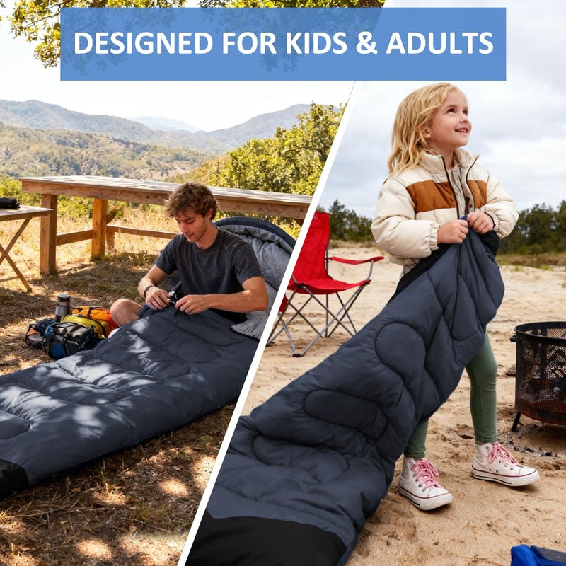 oaskys Camping Sleeping Bag - 3 Season Warm & Cool Weather - Summer Spring Fall Lightweight Waterproof for Adults Kids - Camping Gear Equipment, Traveling, and Outdoors - Image 5