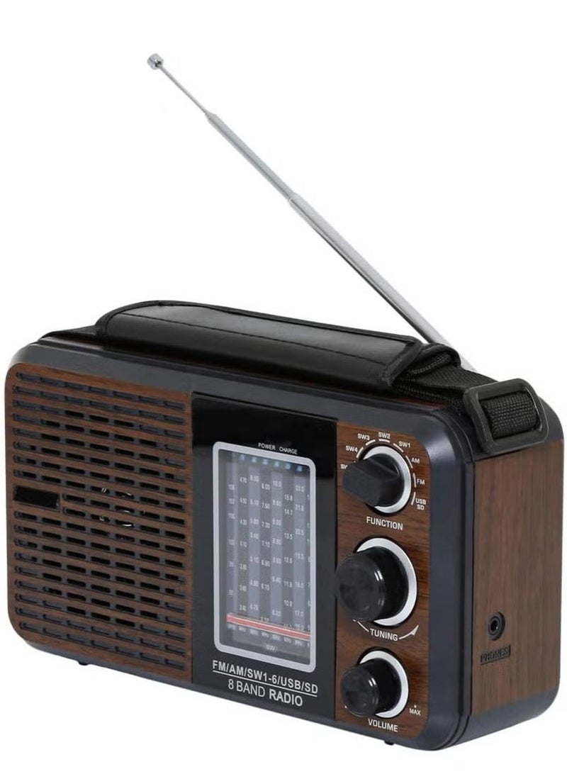 مايكروبلس راديو قابل لإعادة الشحن مع فك تشفير مزدوج MP3/Wma راديو Fm-Am-Sw1-6-Usb-Sd Ps-4333 - Image 5