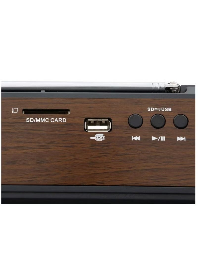 مايكروبلس راديو قابل لإعادة الشحن مع فك تشفير مزدوج MP3/Wma راديو Fm-Am-Sw1-6-Usb-Sd Ps-4333 - Image 3