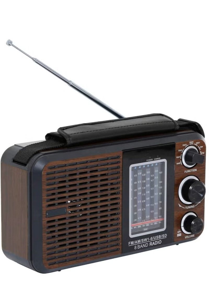 مايكروبلس راديو قابل لإعادة الشحن مع فك تشفير مزدوج MP3/Wma راديو Fm-Am-Sw1-6-Usb-Sd Ps-4333 - Image 4