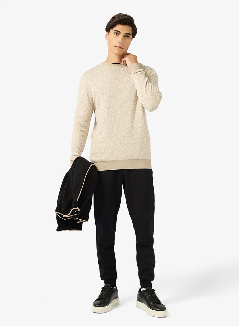 GUESS Jarrod Crew Neck Jacquard Sweater - Image 4