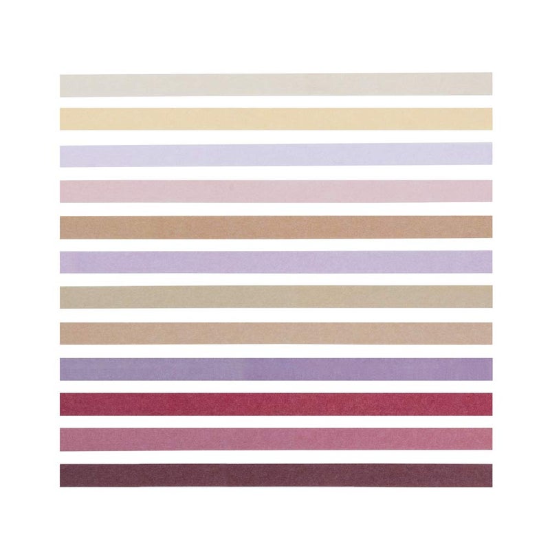 YUBBAEX 12 Rolls Washi Tape Set Natural Color Decorative Tapes for Arts, DIY Crafts, Journals, Planners, Scrapbook, Wrapping Wide -Salty Morandi- (Morandi, 8mm x 12Rolls) - Image 5