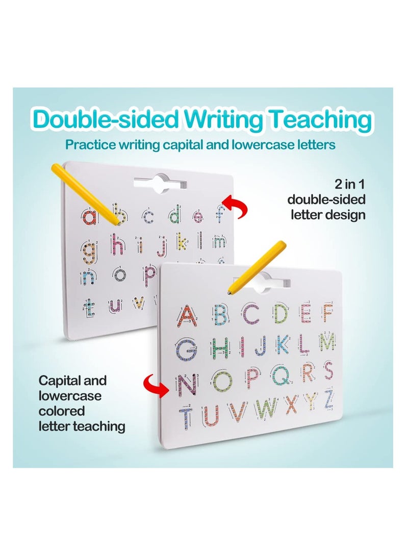 SYOSI Magnetic Letters Practicing Board,Tracing ABC Alphabet Magnet Drawing Board, Educational Preschool Practice Learning to Write Toys Montessori Uppercase & Lowercase Gift for Kids Toddlers 1 2 3 - Image 3