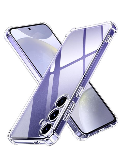 for Samsung Galaxy S25 Case Cover for Samsung S25 Phone Case Clear Scratch Resistant Reinforced Corners TPU Rubber Soft Skin Silicone Protective Cover for Samsung Galaxy S25 Crystal Clear