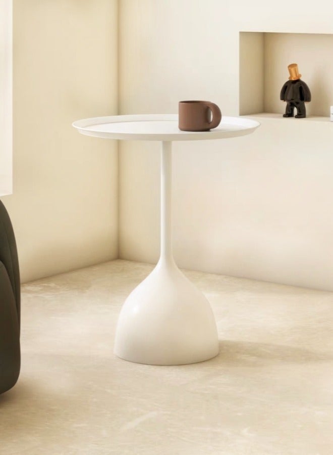 حصريا طاولة قهوة، طاولة مستديرة بتصميم بسيط، طاولة قهوة موفرة للمساحة، مناسبة لغرفة المعيشة وغرفة النوم والمكتب 40x40x60 سم - Image 5