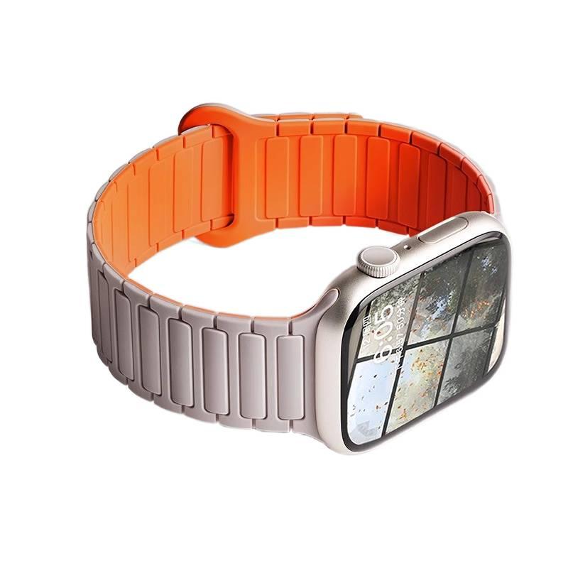 سوار ساعة ذكية سوار رياضي من السيليكون متوافق مع Apple Watch Ultra بملاءمة قابلة للتعديل وحزام بديل للاستخدام اليومي باللون برتقالي قابل للتعديل - Lilac Ribbon - Image 1