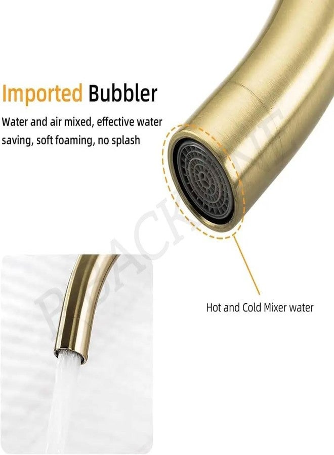 B Backline SUS 304 Kitchen Sink Mixer Tap | Hot & Cold Water Faucet for Kitchen | Single Lever 360° Swivel Spout | High Arc Sink Tap (Gold) (5 Years warrenty) - Image 5