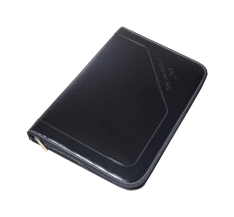 VERAT File Folder/Certificates/Documents Holder/Document Bag/Portfolio/Expanding File/Executive File/Coloured File Folders/Leaf/Leather/Executive Folder/Multipurpose(Black) - Image 1
