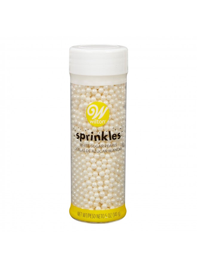 Wilton Wilton Sugar Pearls, White, 5 Oz, Non Toxic - Image 1