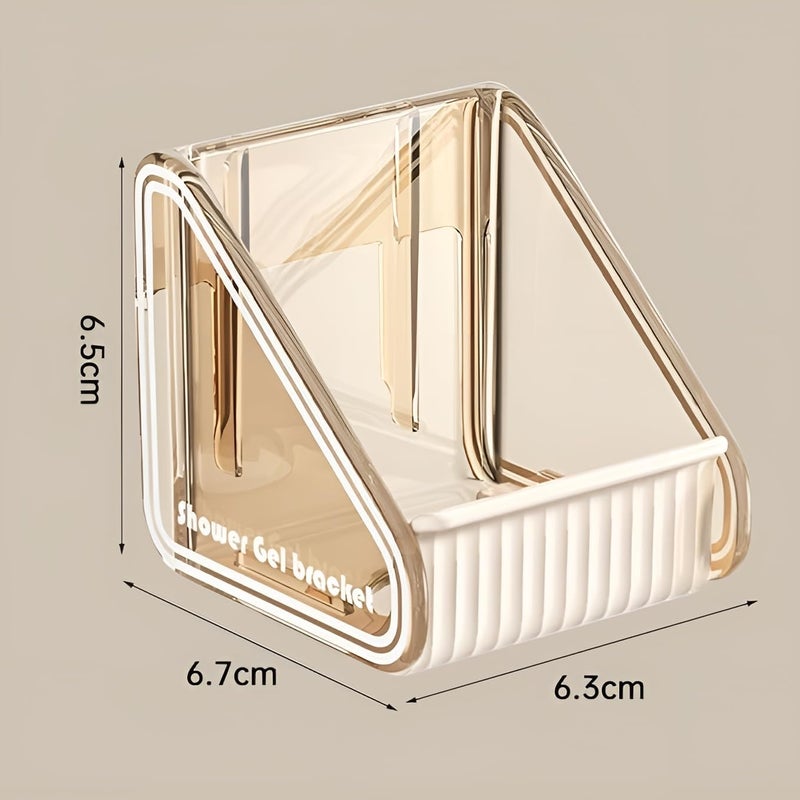 Cyrox Self-Adhesive Shower Gel Bottle Rack Hook, Wall Mounted Shampoo Holder Hook Shower Gel Rack Hanger Liquid Soap Shower Bottle Holder for Kitchen Bathroom Toilet (1Pcs) - Image 2