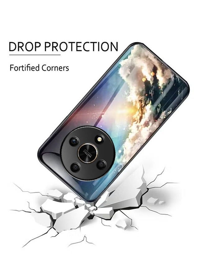 X-level HONOR X9b 5G Case, Colorful Glowing Tempered Glass Back Cover Bumper,for Cool Women and Trendy Men,with Camera Protection, Anti-fall, Shockproof, Slim Fit, Light weight Mobile Phone Cover - Image 2