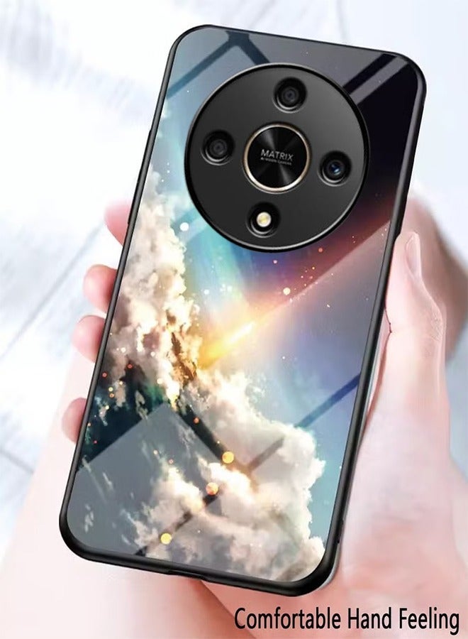 X-level HONOR X9b 5G Case, Colorful Glowing Tempered Glass Back Cover Bumper,for Cool Women and Trendy Men,with Camera Protection, Anti-fall, Shockproof, Slim Fit, Light weight Mobile Phone Cover - Image 3