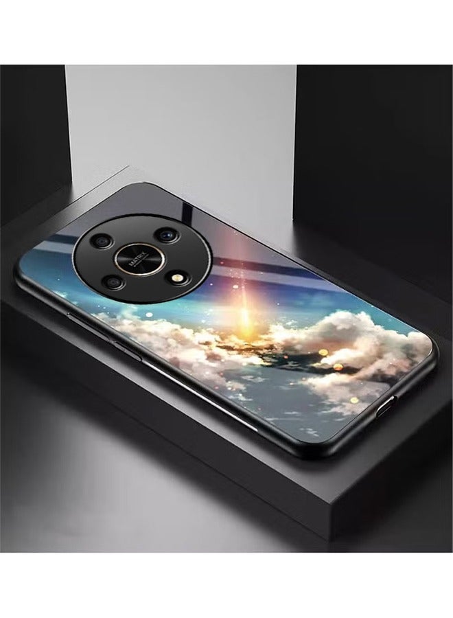 X-level HONOR X9b 5G Case, Colorful Glowing Tempered Glass Back Cover Bumper,for Cool Women and Trendy Men,with Camera Protection, Anti-fall, Shockproof, Slim Fit, Light weight Mobile Phone Cover - Image 5