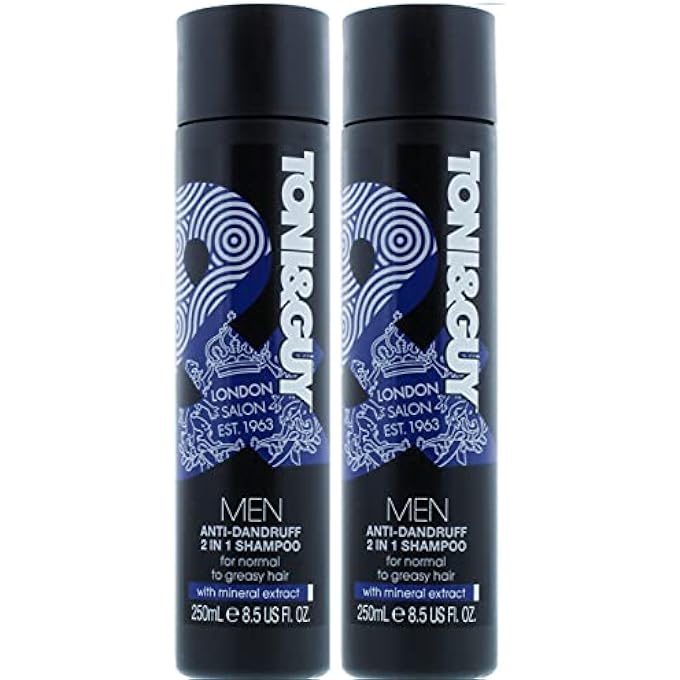 Toni & Guy MEN 2-IN-1 ANTI-DANDRUFF SHAMPOO & CONDITIONER X 250ML & MEN DEEP CLEAN SHAMPOO X 250ML - Image 1