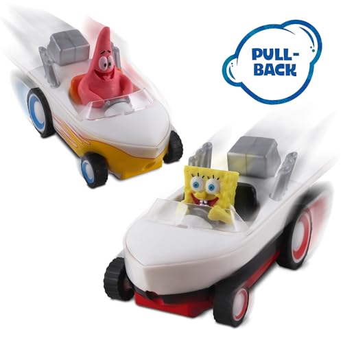 SpongeBob Squarepants Pull Back 2PK SpongeBob Patrick Hot Rod Boats Pull Back and Watch them Zoom No Batteries No Controls No Hassle FunFastPortable Great Gift Official Nickoledeon Licensed - Image 5