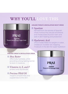 PRAI PRAI Beauty Ageless Day and Night Neck Creme Set | 1 Throat & Decolletage Day Creme and 1 Throat & Decolletage Night Creme | Skin Tightening Cream Set for Instantly Ageless Neck | 4.0 Oz Each  - Image 3
