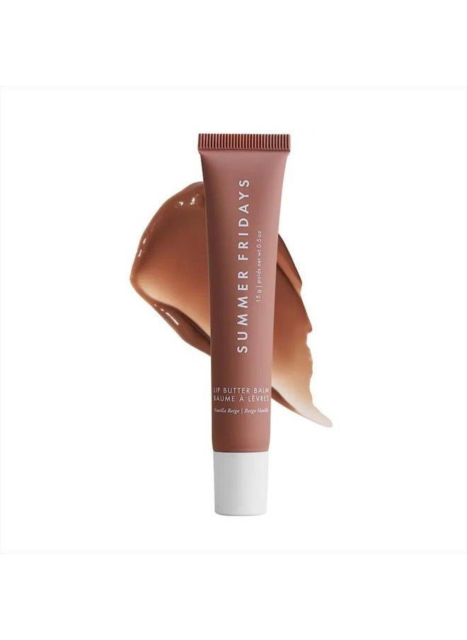 SUMMER FRIDAYS Lip Butter Balm - Conditioning Lip Mask and Lip Balm for Instant Moisture, Shine and Hydration - Sheer-Tinted, Soothing Lip Care - Vanilla Beige (.5 Oz)  - Image 1