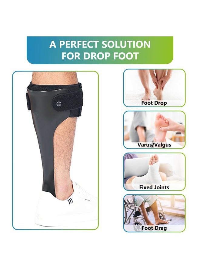 Komzer AFO Drop Foot Brace, Medical Ankle Foot Orthosis, Lightweight Foot Support Stabilizer, Drop Foot Postural Correction Brace for Men and Women (M-Right) - Image 2