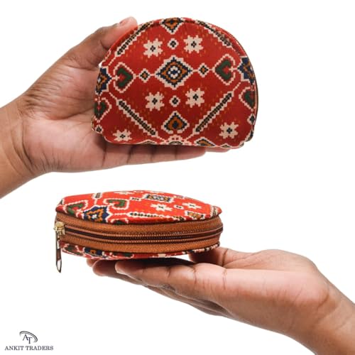 AT Ankit Traders Women's Clutch Potli Pack of 36 | Embelished Decorative Silk Curve Shaped Ethnic Potli Bag With Zipper | Traditional Gifting for Wedding, Haldi, Mehandi (LXW:-22 X 22 Cm) - Image 5