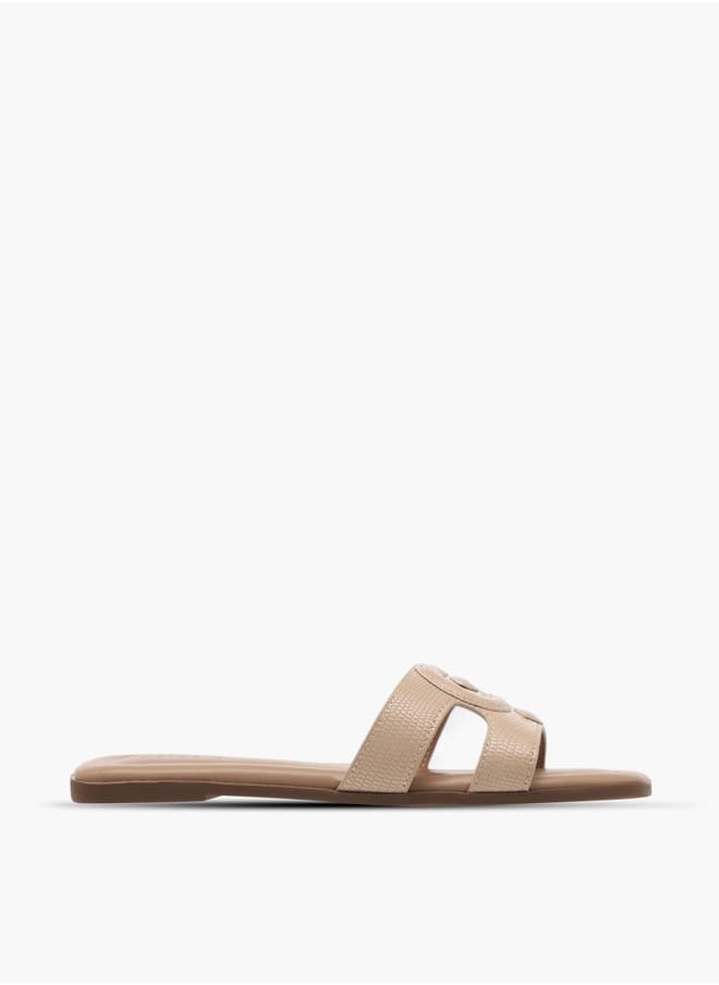 Celeste Women's Logo Embossed Slip-On Sandals  - Image 3