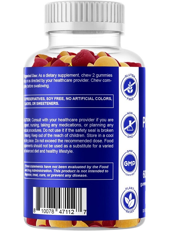 Vitamatic Probiotic Sugar Free Gummies For Men And Women 5 Billion Cfus Digestive Immune & Gut Health Gluten Free - Image 5