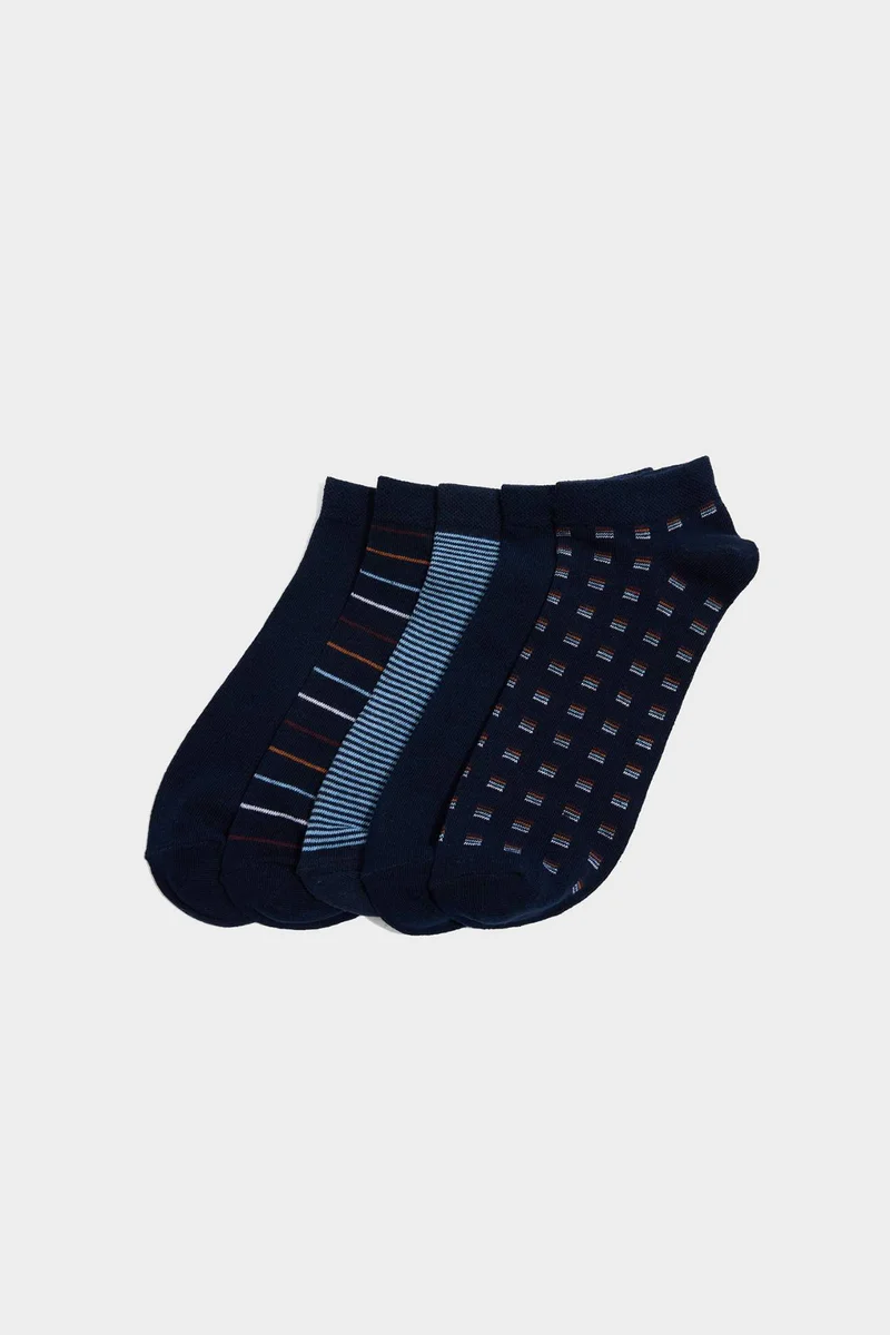 Man 5 Piece Cotton Ankle Socks