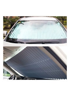 Car Windshield Sunshade Curtain Retractable Set Front Rear Window Sun Shade Protector UV Reflective Film Auto Sun Visor Covers
