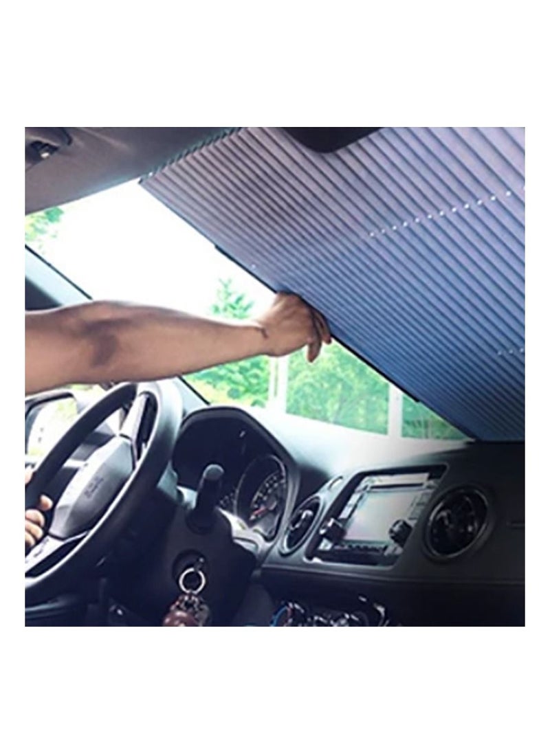 Generic - Car Windshield Sunshade Curtain Retractable Set Front Rear Window Sun Shade Protector UV Reflective Film Auto Sun Visor Covers - Image 1