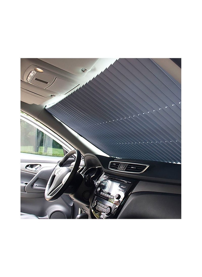 Generic - Car Windshield Sunshade Curtain Retractable Set Front Rear Window Sun Shade Protector UV Reflective Film Auto Sun Visor Covers - Image 1
