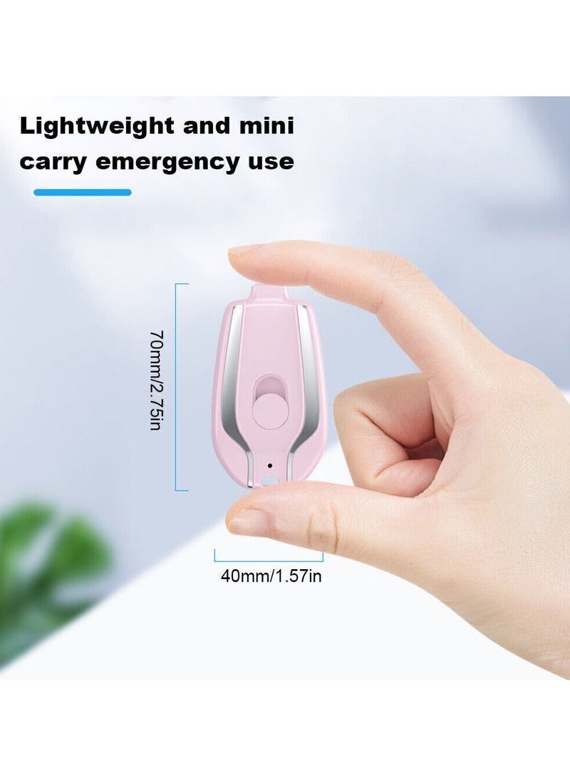 راكسوم شاحن سلسلة مفاتيح محمول صغير الحجم ومتعدد الاستخدامات، جراب طوارئ صغير يعمل كبطارية بنك طاقة خارجية USB-C سريعة الشحن وشاحن هاتف محمول لاسلكي صغير من النوع C - Image 3