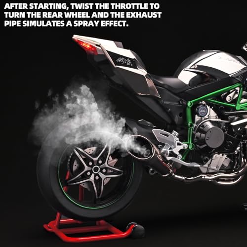 RZAPE Die Cast Motorcycle 16 Scale for Kawasaki H2R Motorcycle Alloy Racing Motorcycles Model Power Kawasaki Ninja H2R Toy Motorcycles Collection H2R Kawasaki Model MotorcyclesSilver - Image 5