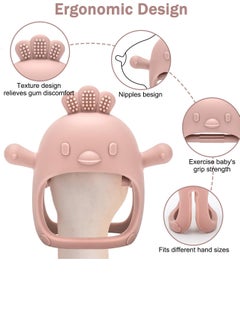 iMissiu Baby Fruit Food Feeder & Freezer Tray and Silicone Teether, Babies Teething Toys for 3 6 9 12+ Months, Includes 2 Extra Pouches & Travel Lids  - Image 3