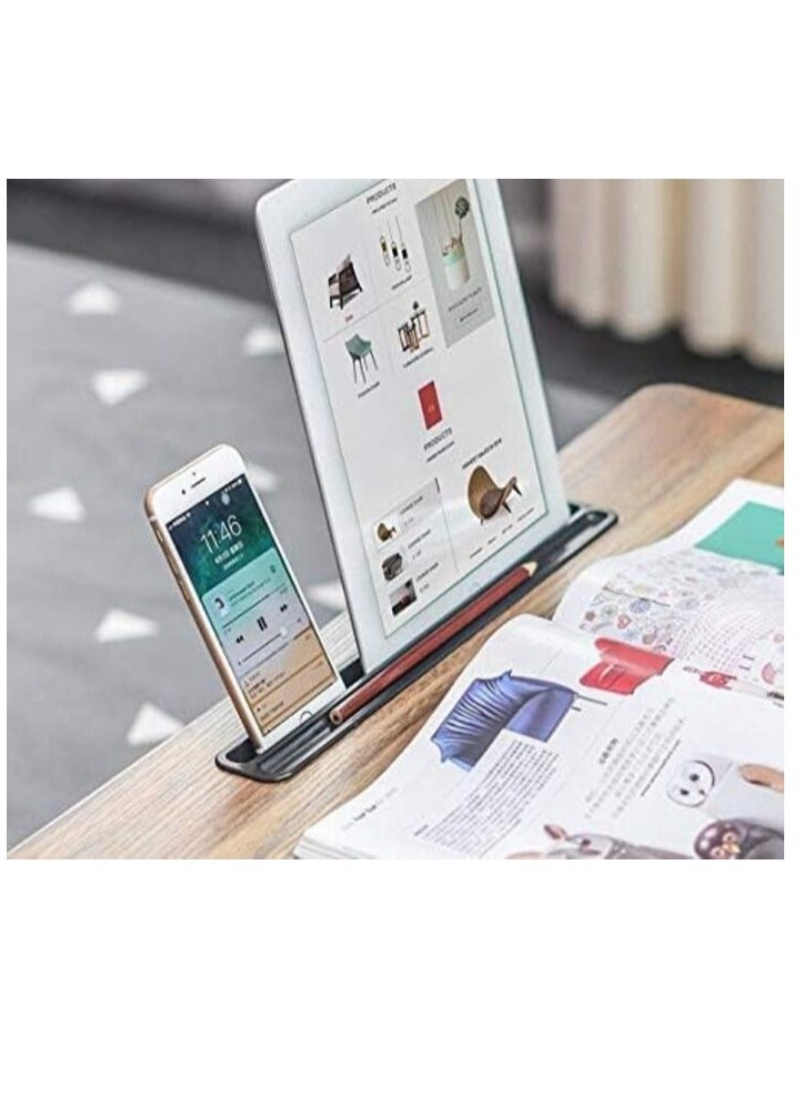 Meetion Table Sturdy And Durable Folding Snack Table -Natural Colour Wood Veneer Top- Ideal For Tea Coffee Snacks Breakfast Lunch Dinner Games And Laptop Portable Table 60x40x27cm - Brown Sofa Side - Image 5