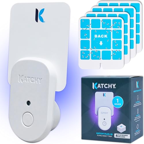 Katchy Plug-in Bug Trap Indoor – Fly Catcher for Mosquito, Gnat, Fruit Fly & Small Moth – Blue Light, Chemical-Free & Eco-Friendly – All Indoor Areas: Kitchen, Living Room & Plants (1 Pack) - Image 1