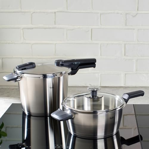 Fissler Vitaquick Premium 3 Piece Set, 3.7 Quart and 6.3 Quart Pressure Cooker with Glass Lid - Image 2