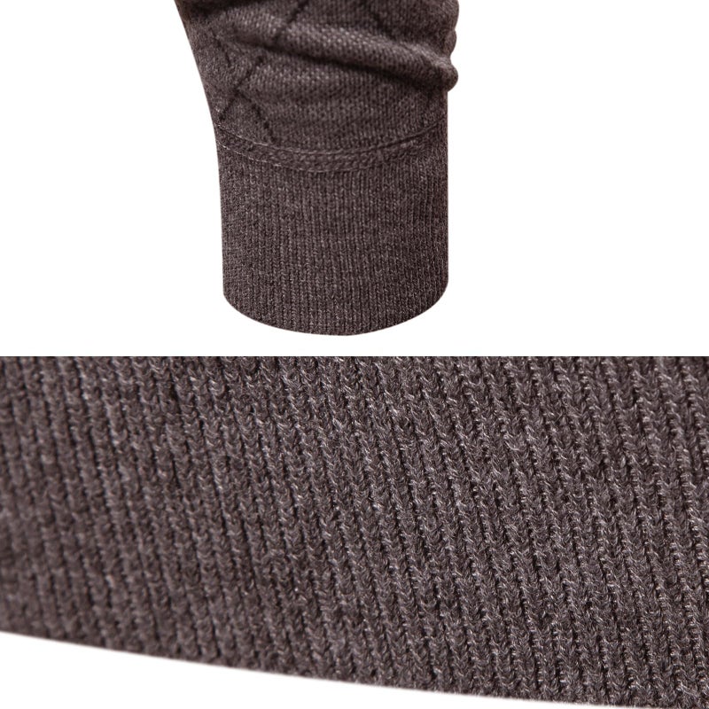 Mylldey 1/4 Zip Pullover Mens Sweaters Lightweight Pullover Soft Men's Knit Long Sleeve Sweater (Darkcoffee, XL) - Image 5
