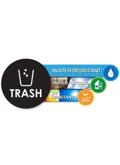 Pixelverse Design Recycle and Trash Can Compost Sticker - 4"x4" Adhesive Round Labels - 6 Pack Bundle Set - Indoor Home Kitchen & Office Disposal Bins 