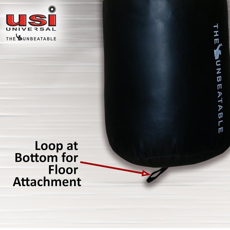 USI UNIVERSAL Punching Bag, 626N Crusher Nylon Unfilled Boxing Bag for Boxing Martial Arts Kickboxing Training, Nylon Material, Long Hanging Strap, Dia 33cm (Length 5Ft/150cm) - Image 3