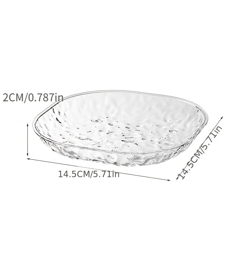 Golden 6 Piece Square Water Ripple Serving Tray Set For Snacks Fruits Desserts Cakes Breakfast Durable Plastic Kitchenware - Image 2