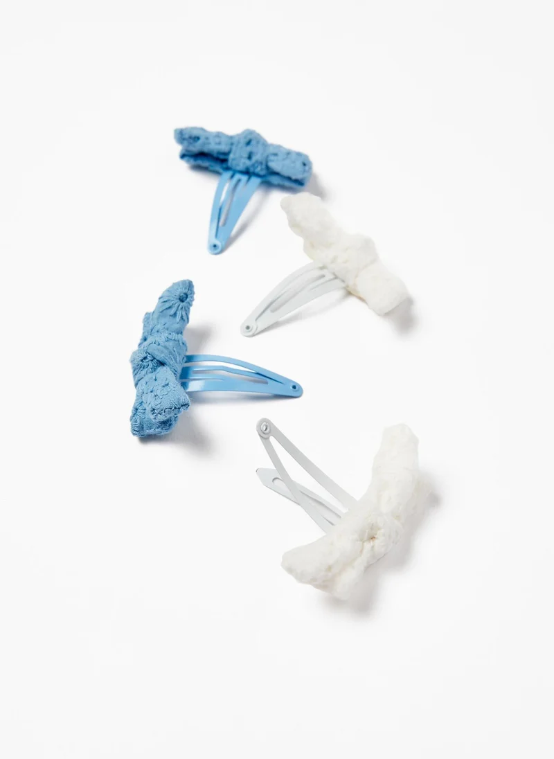 Zippy Zippy 4 Hair Pins With Bow For Babies And Girls