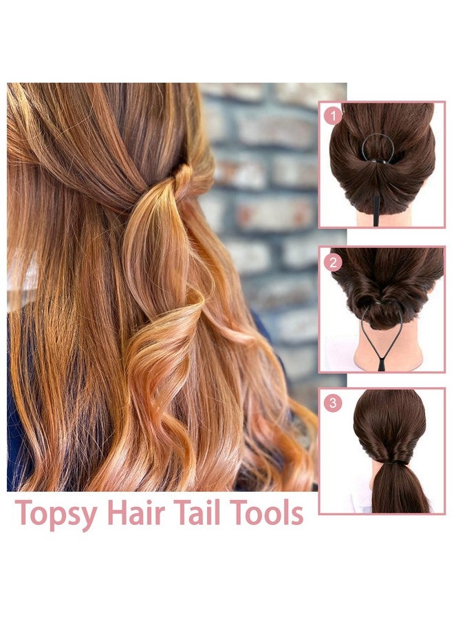 IKOCO Topsy Tail Hair Tool Ikoco 1000Pcs Hair Rubber Bands No Damage With 40Pcs Bobby Pins 10Pcs Black Hair Ties For Thick Hair - Image 3