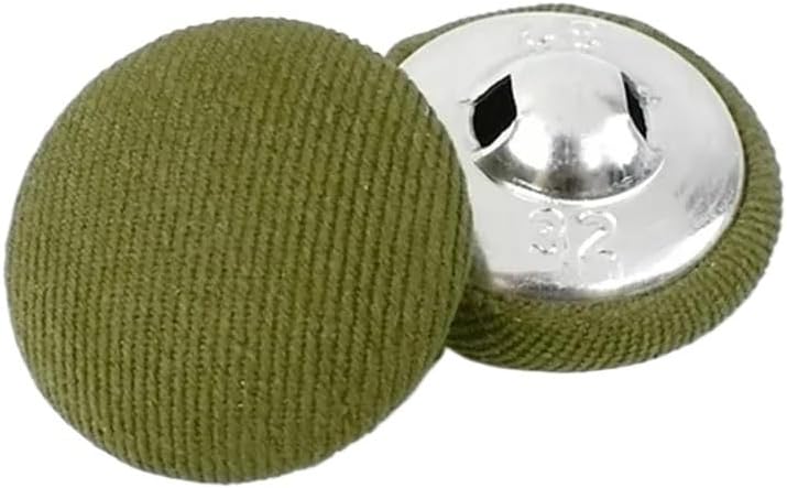 Buttons Vintage Buttons Button 10Pcs 11-30mm Alloy Cloth Covered Button for Suit Coat Decorative Round Shank Buttons DIY Clothes Sewing Buckle Accessory Buttons(No3,11mm) - Image 1