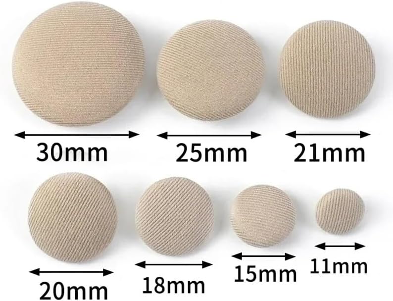 Buttons Vintage Buttons Button 10Pcs 11-30mm Alloy Cloth Covered Button for Suit Coat Decorative Round Shank Buttons DIY Clothes Sewing Buckle Accessory Buttons(No3,11mm) - Image 4