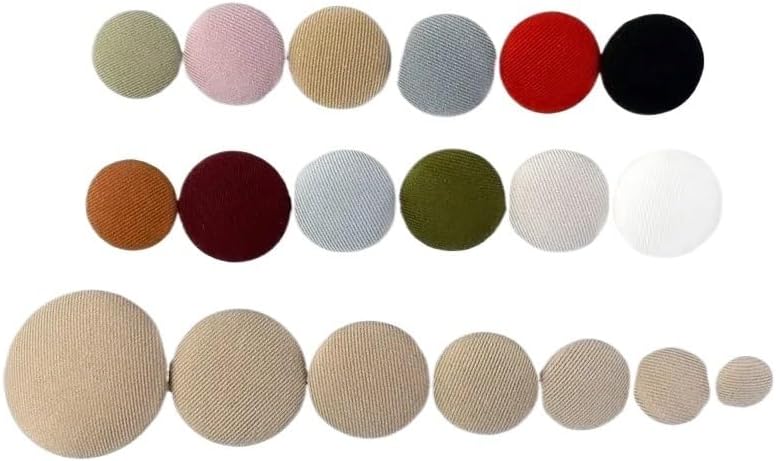 Buttons Vintage Buttons Button 10Pcs 11-30mm Alloy Cloth Covered Button for Suit Coat Decorative Round Shank Buttons DIY Clothes Sewing Buckle Accessory Buttons(No3,11mm) - Image 5