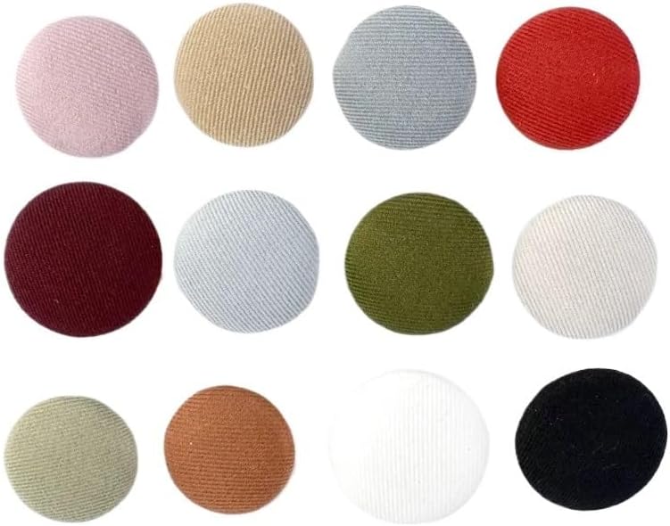 Buttons Vintage Buttons Button 10Pcs 11-30mm Alloy Cloth Covered Button for Suit Coat Decorative Round Shank Buttons DIY Clothes Sewing Buckle Accessory Buttons(No3,11mm) - Image 3