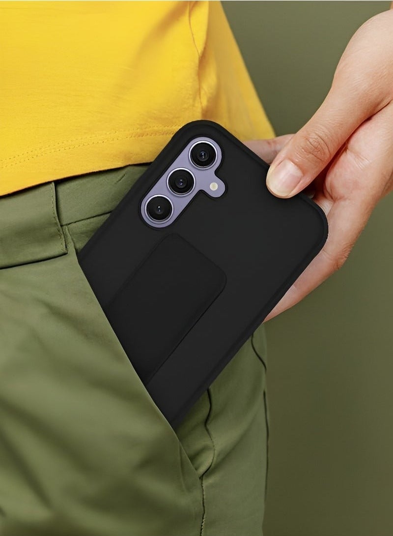 TIGER Samsung Galaxy S24 Plus Case Cover | Premium Silicone for Soft-Touch Protection | Vertical & Horizontal Hand Strap for Secure Grip | Magnetic Car Mount Compatible | Built-in Kickstand for Hands-Free Viewing | Shockproof & Scratch-Resistant | Slim & Stylish Protective Cover for Samsung Galaxy S24 Plus Black - Image 2