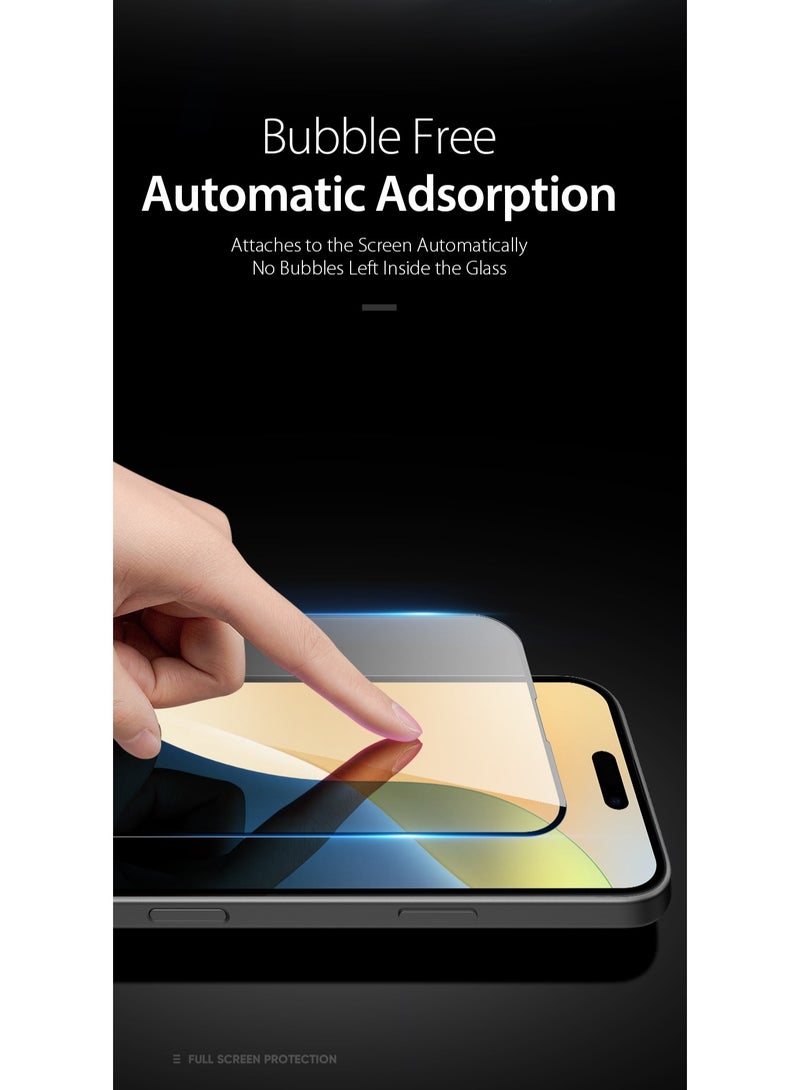 Screen Protector Tempered Glass, HD clarity, Full Glue, Bubble-free, Drop Protection, Anti-scratch, Full Coverage Screen Protector for iPhone 16 Pro Max - Image 4